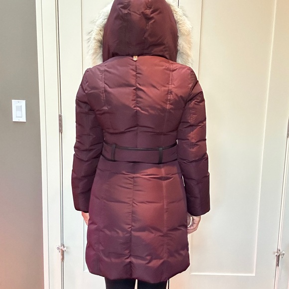 Mackage Down Burgundy Coat with Coyote Fur (Size X-small) - Picture 12 of 15
